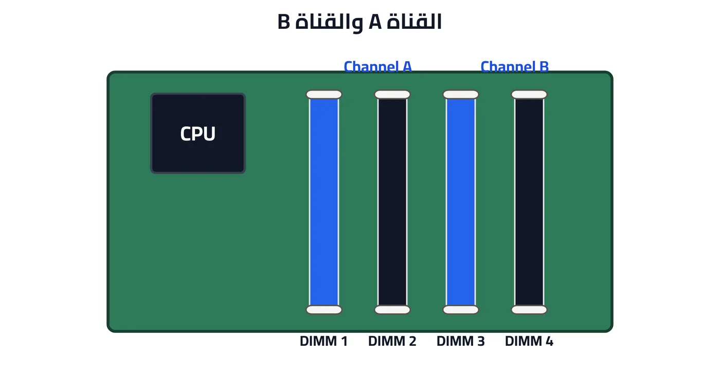 شكل ٤-١٢: القناة A والقناة B